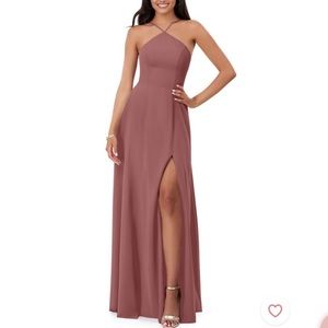Azazie rose formal dress